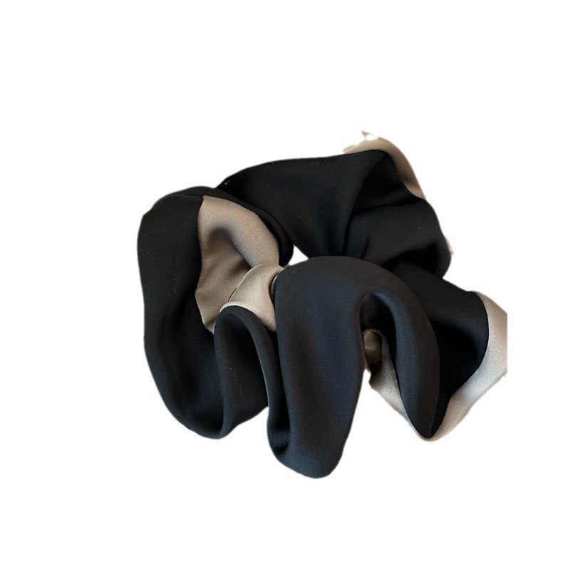 Satin color large intestine headband women's hair rope scrunchies Korean rubber band flower headband