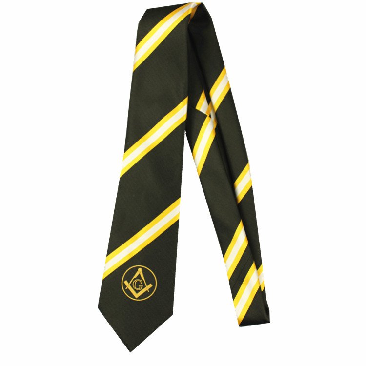 RunLin Factory Wholesale Luxury Handmade Polyester Woven Jacquard Fabric Custom Masonic Tie