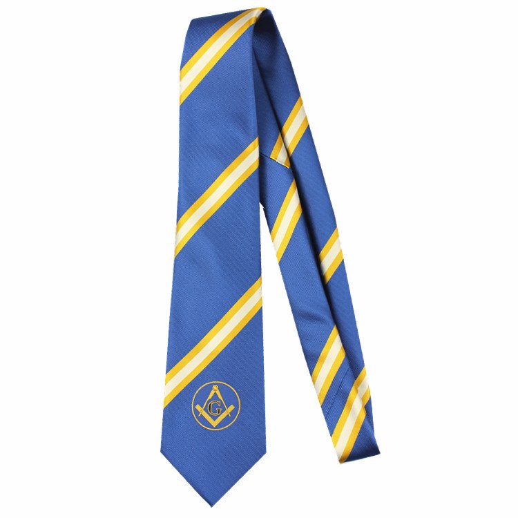 RunLin Factory Wholesale Luxury Handmade Polyester Woven Jacquard Fabric Custom Masonic Tie
