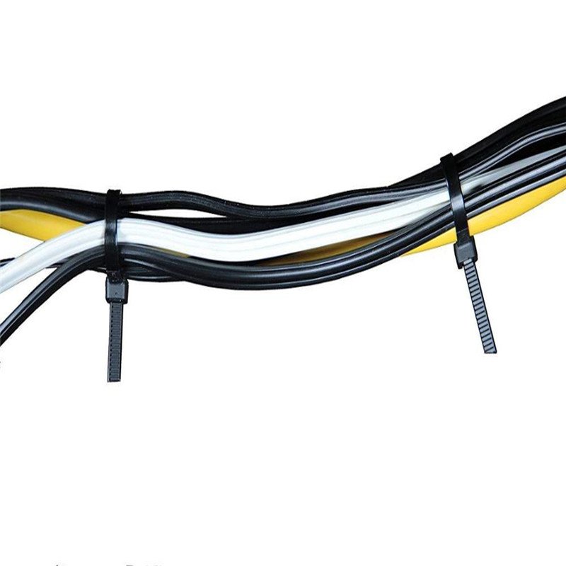 Cable Organizer 4.8*450mm Promotion Black Plastic Nylon Cable Tie Cable Tidy