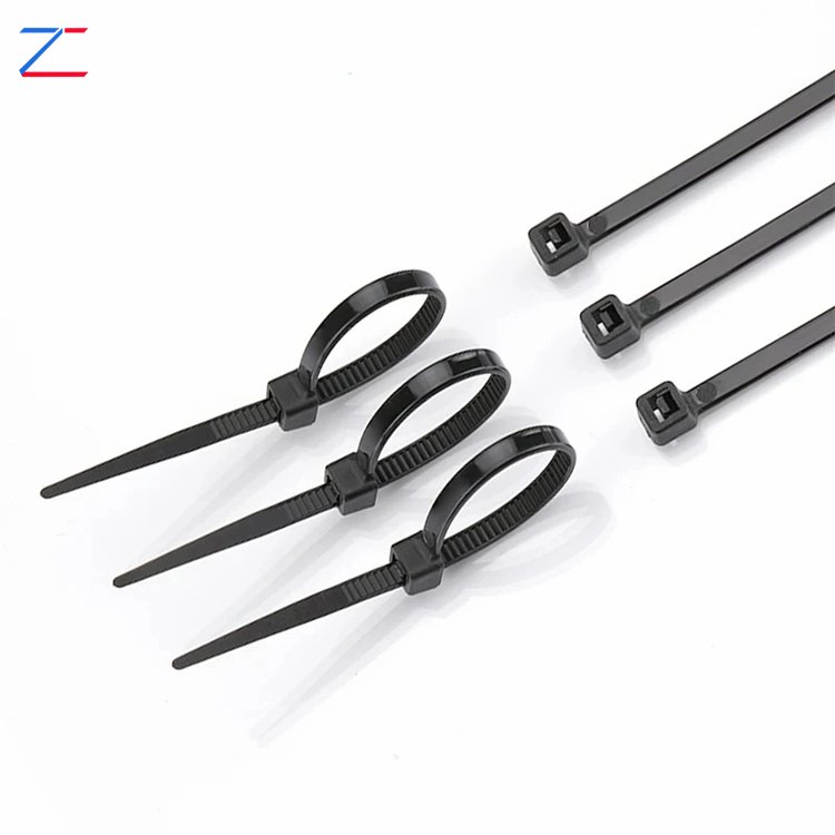 Cable Organizer 4.8*450mm Promotion Black Plastic Nylon Cable Tie Cable Tidy