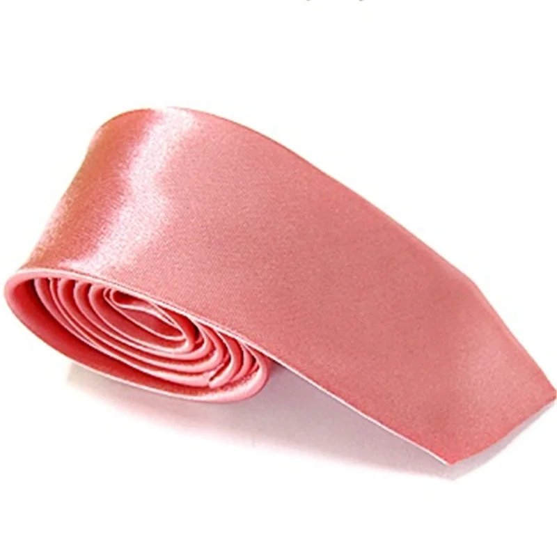 Mans Accessories Slim Skinny Tie for Men Jacquard Woven Solid Champagne Orange Red Purple Blue Ties Wedding Necktie corbatas par