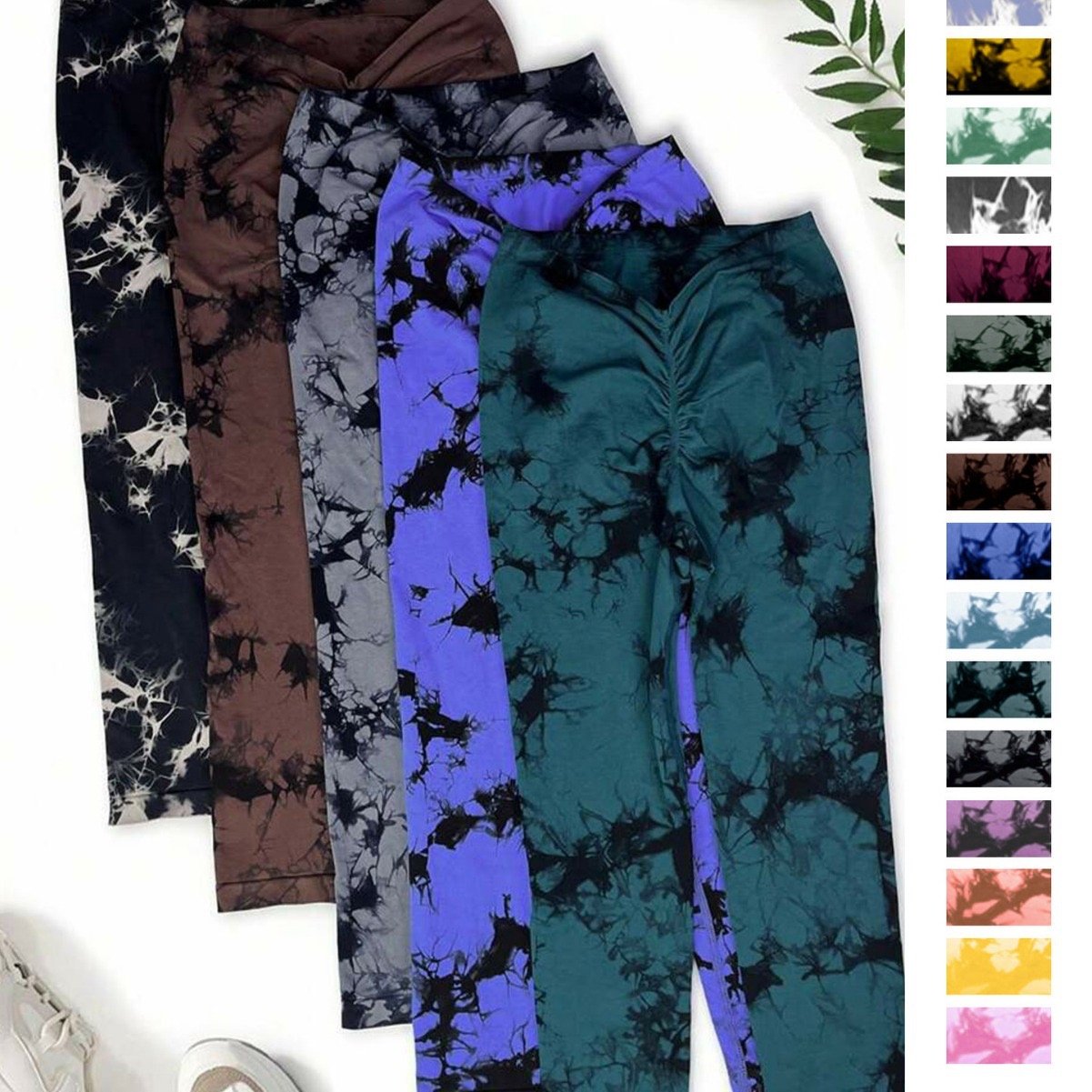 Marble Tie Dye Printing Leggings For Women Ladies Girl Super Soft High Waist Printed Yoga Pants Leggings Wholesale