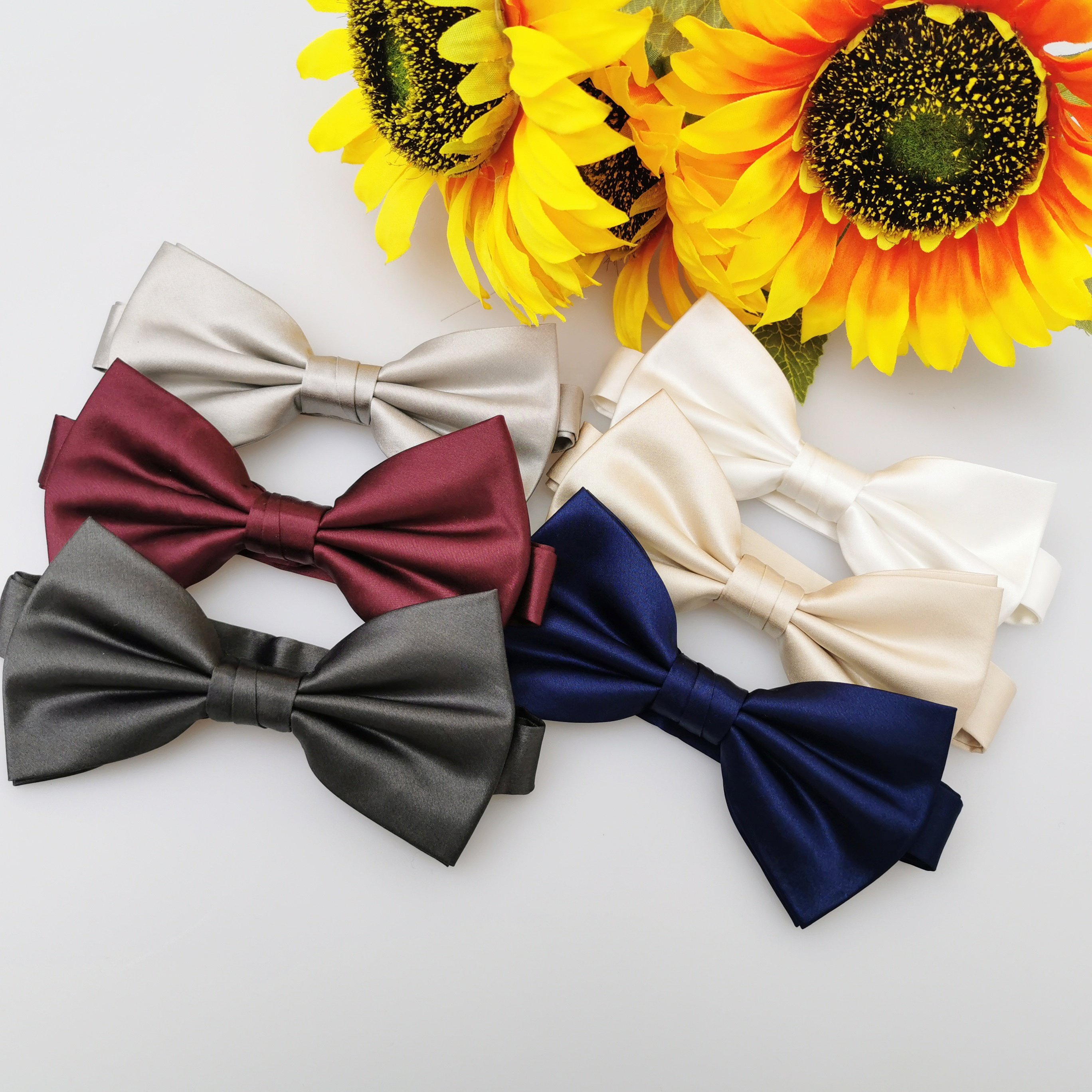 22momme 100% silk bow tie