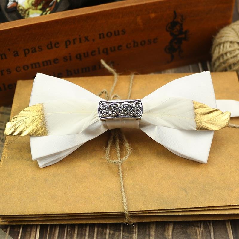 Wedding Bow tie Groom Fashion Custom Bowties Butterfly Man Bowties Feather Bowties