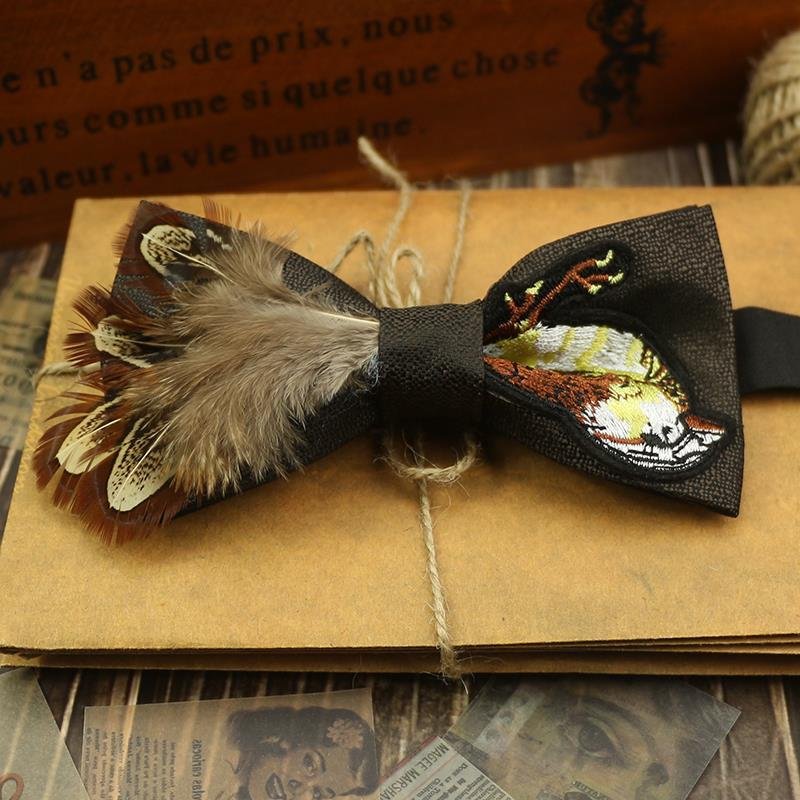 Wedding Bow tie Groom Fashion Custom Bowties Butterfly Man Bowties Feather Bowties