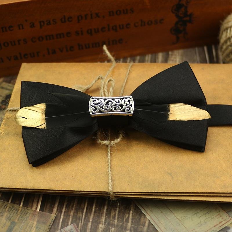 Wedding Bow tie Groom Fashion Custom Bowties Butterfly Man Bowties Feather Bowties