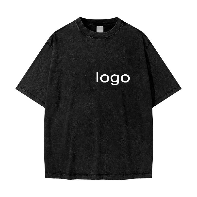Heavyweight Cotton tie dye oversized tshirt Men Women Distressed tshirts Print Rock band Custom Vintage Acid Wash t shirt