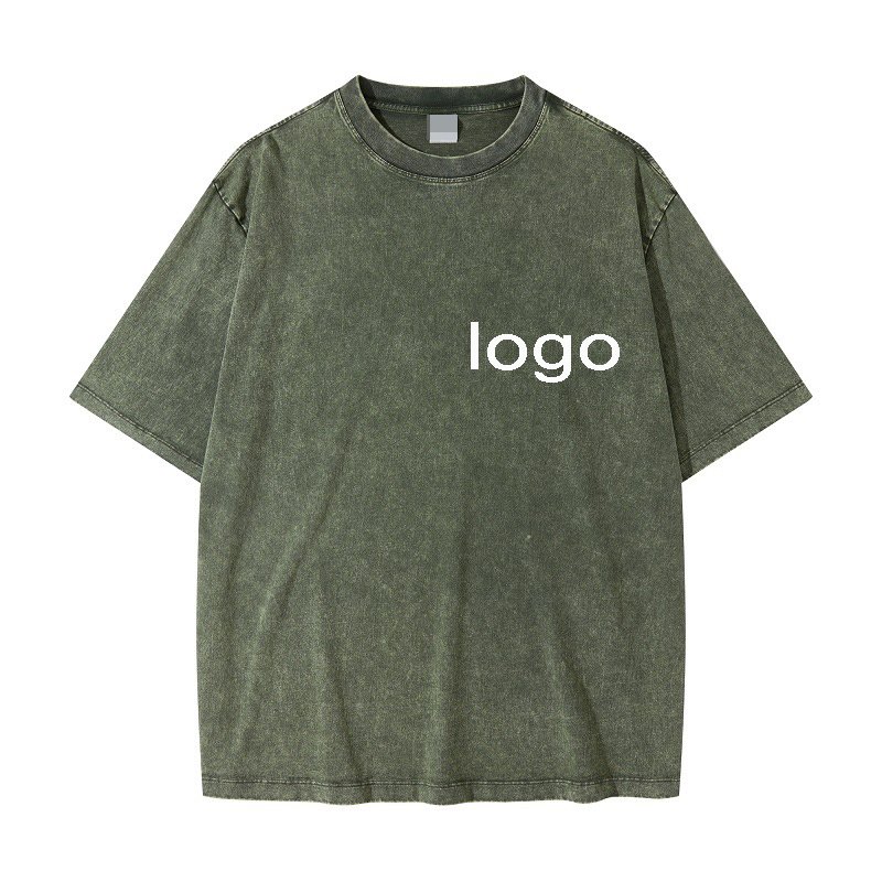 Heavyweight Cotton tie dye oversized tshirt Men Women Distressed tshirts Print Rock band Custom Vintage Acid Wash t shirt
