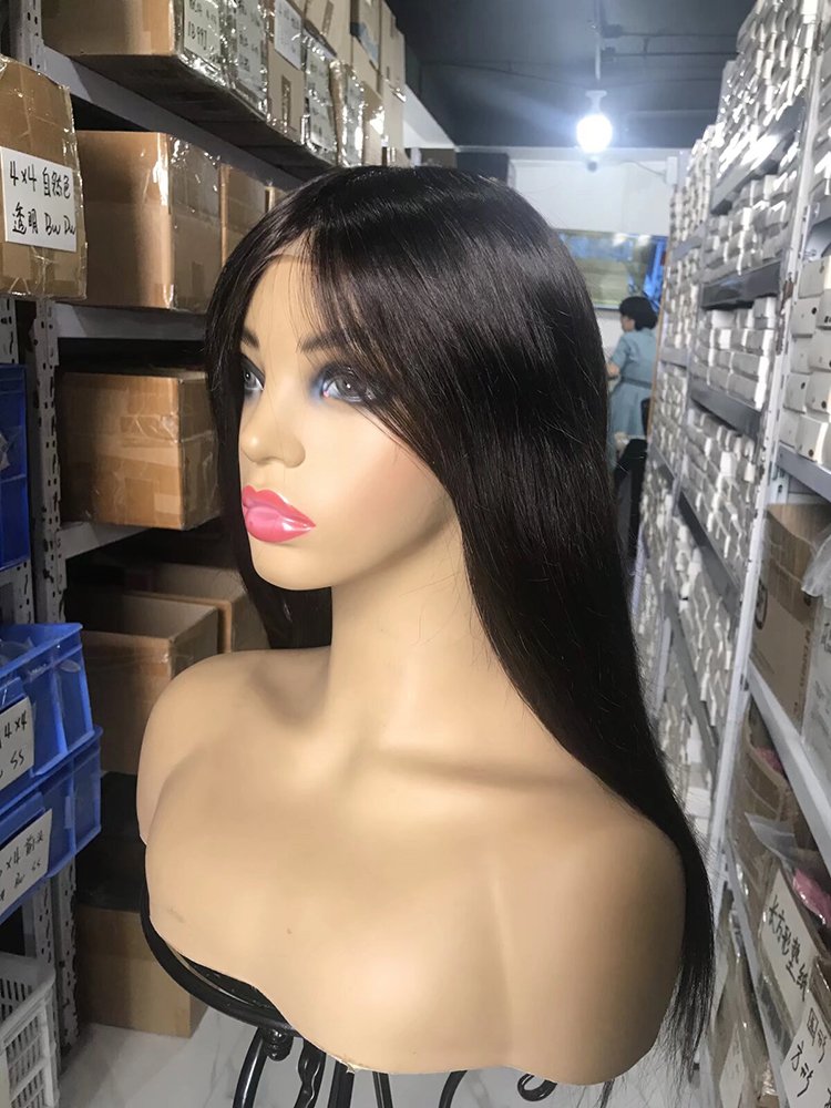Best quality Factory European 100 human hair Single donor silk top medical wig silicone With swiss lace top glueless for women