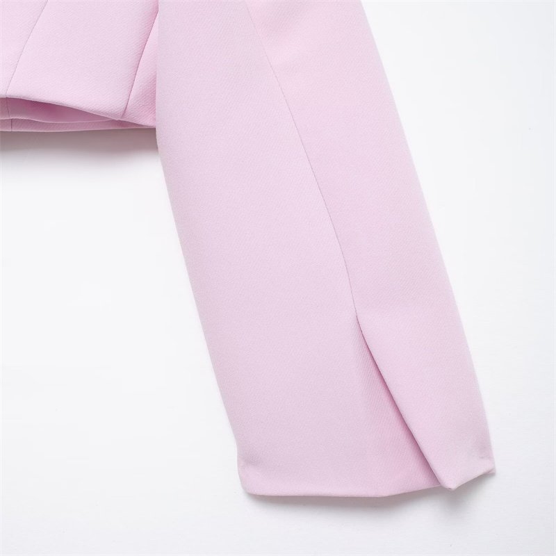 ZATRHMBM Women's Bow Tie Blazer Outerwear 2024 New Casual Fashion Loose Long Sleeve Blazer Jacket Short V-Neck Coat Top