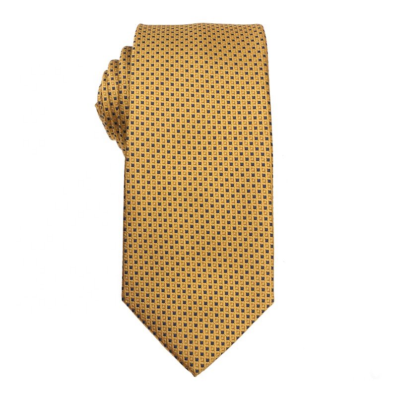 New Designs High Quality 100% Polyester Ties For Men Hand Made Mens Yellow Floral Ties Uniform Necktie Manufacturer