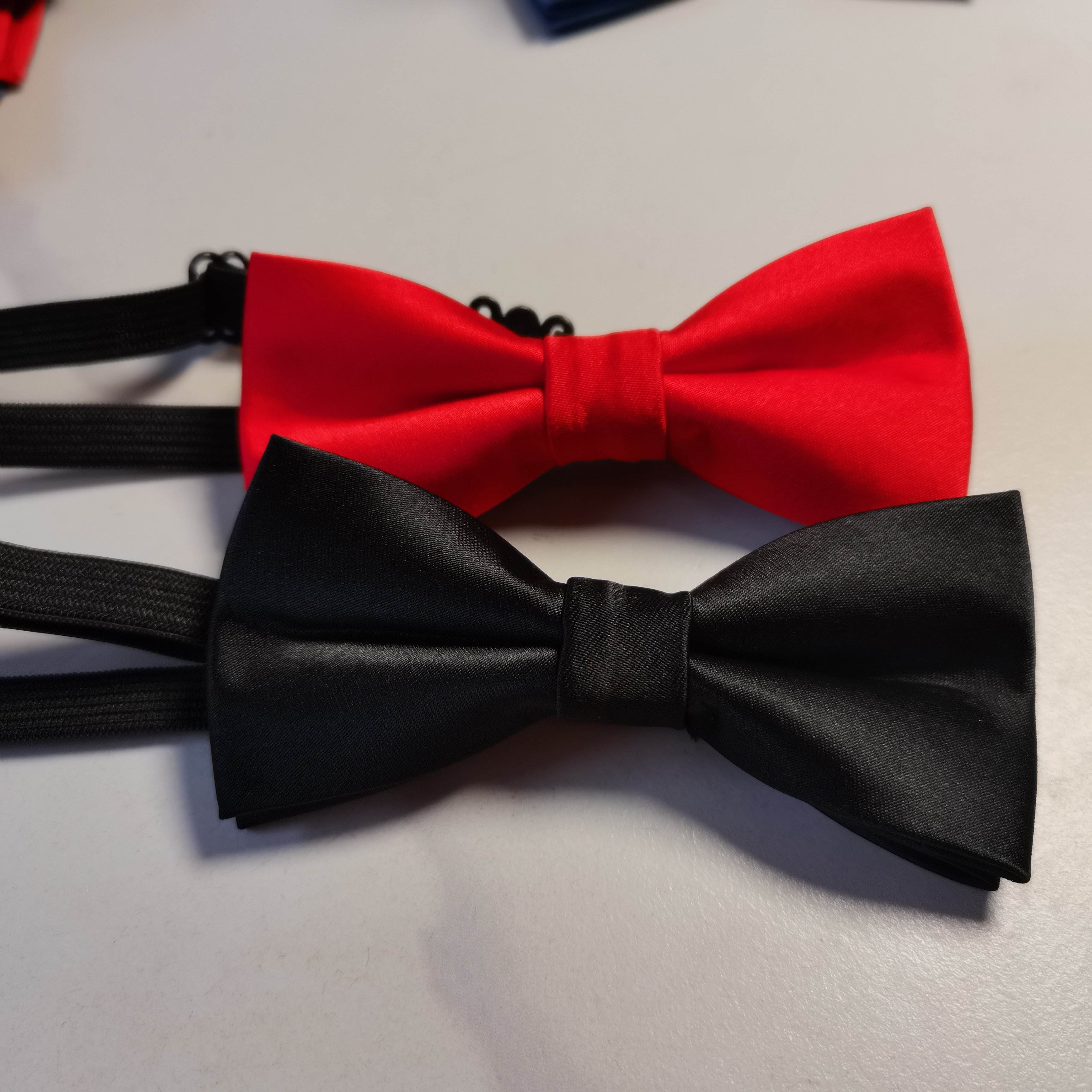 Wholesale Micro Fiber Weave Woven Jacquard Navy Red Black Solid Necktie Bowtie Handkerchief Set Customization For Men Classic
