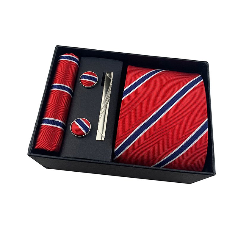 Mens Tie Set In A Box Paisley Silk Ties For Men Gifts Wedding Necktie Gravata Handkerchief Set