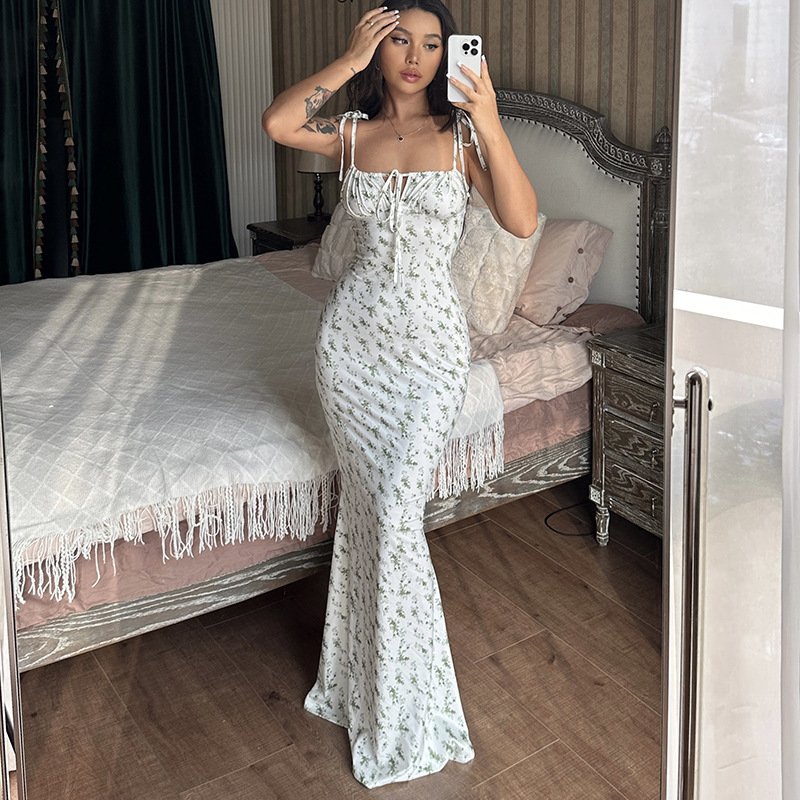 2024 Summer Wholesale Fashion Off Shoulder Sleeveless Tie Dye Tube Bodycon Dresses For Women