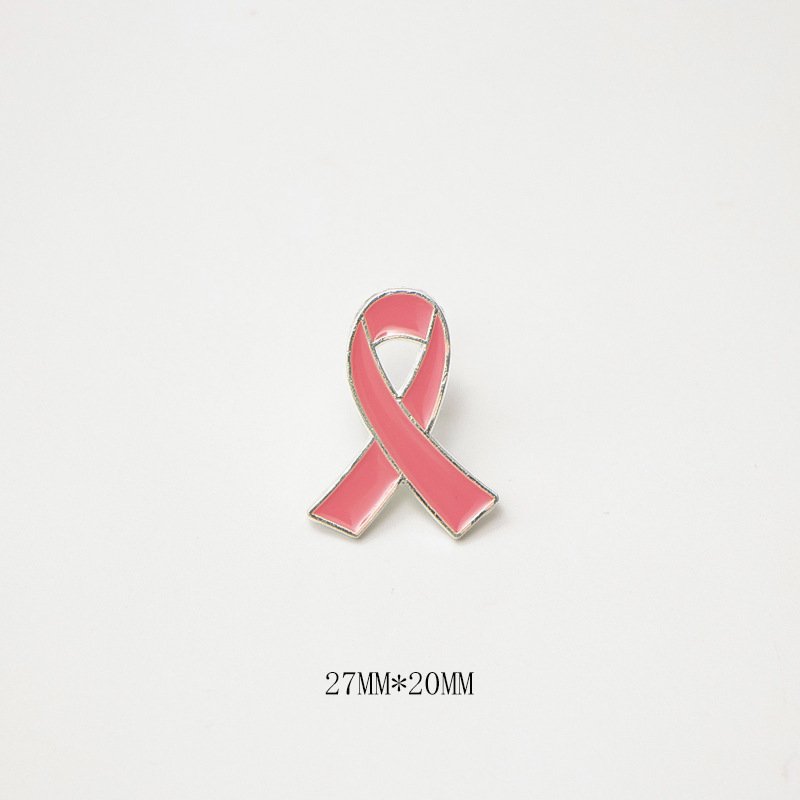 Manufacturer Enamel Breast Cancer Awareness Pink Red Purple Blue Green Black Ribbon Brooch Pin Badge Brooches Lapel Pin