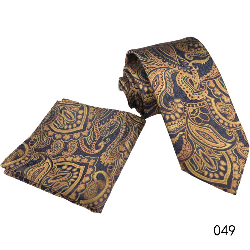 New Design Men's Polyester Tie Set New Popular Hot-Selling Micro Fibre Tie Handkerchief Set for Men