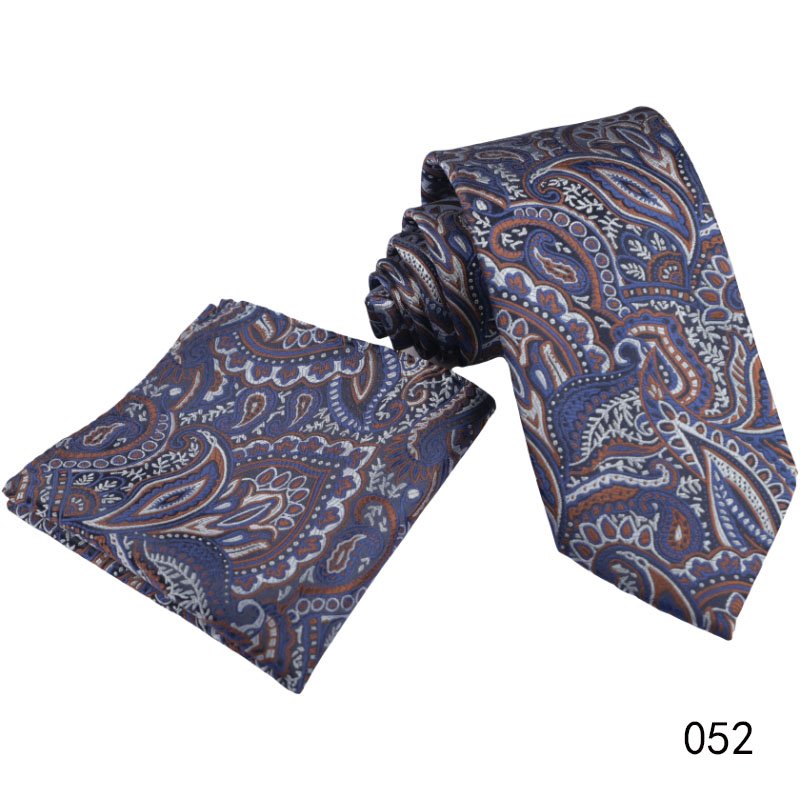 New Design Men's Polyester Tie Set New Popular Hot-Selling Micro Fibre Tie Handkerchief Set for Men