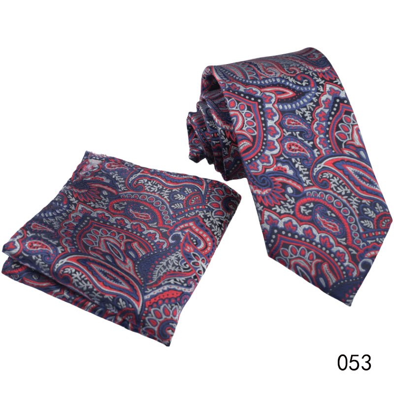 New Design Men's Polyester Tie Set New Popular Hot-Selling Micro Fibre Tie Handkerchief Set for Men
