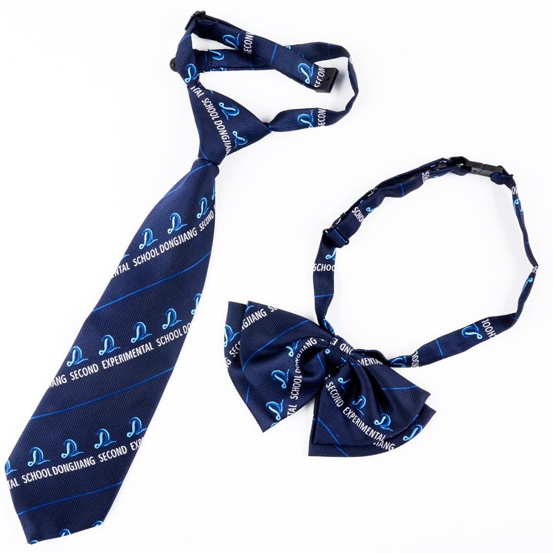 Wholesale 2024 New Design Students' Tie Collar Flower Set Handmade Polyester Casual Necktie Bow Tie Set for School