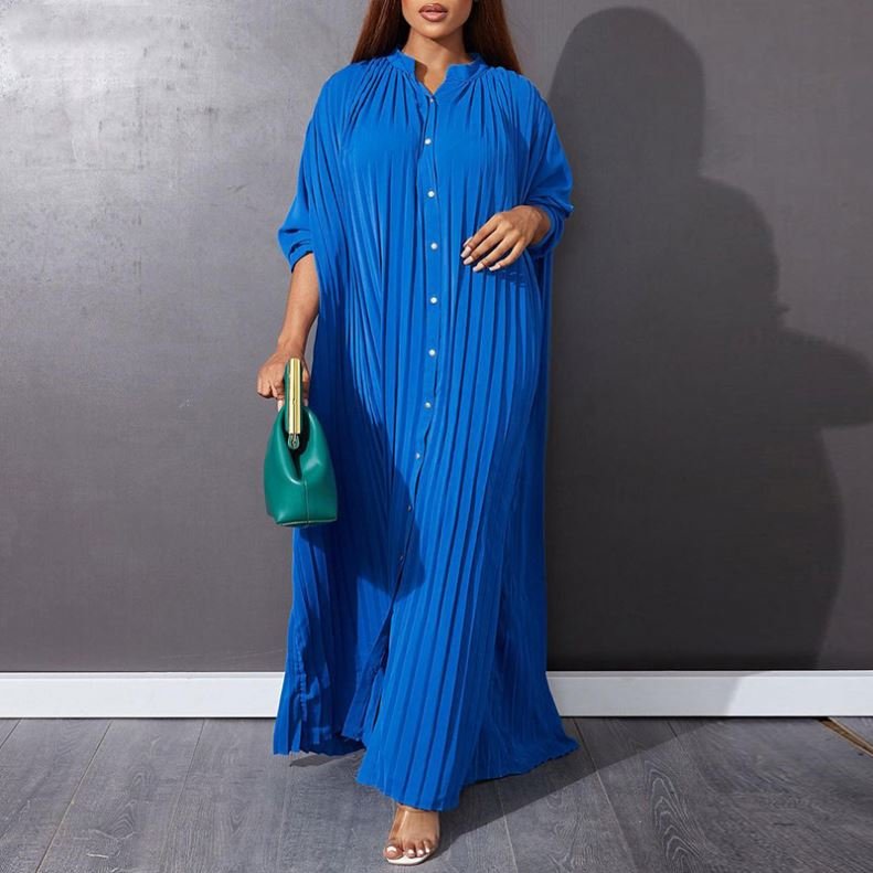 new arrivals plus size womens clothing shirt dresses women lady elegant ladies new stylish loose casual pressed pleated dress