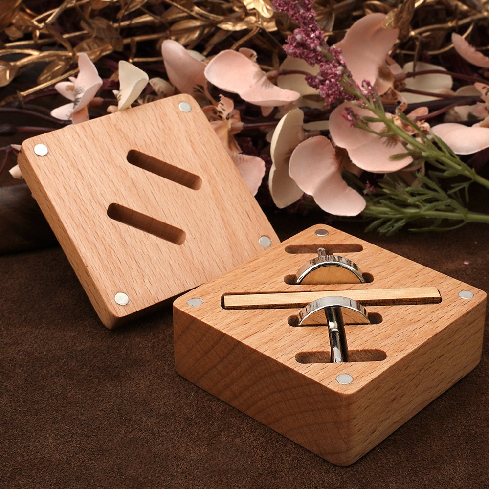 Custom engrave logo Wedding accessories Gifts white beech tie clip wooden cufflinks set box set for men