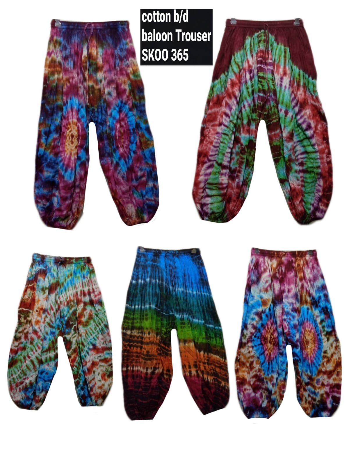Wholesale cotton tie die trousers patch Gagara work harem pants-Sarouel ethnique femme Baggy Genie Boho Hippie cotton trouser