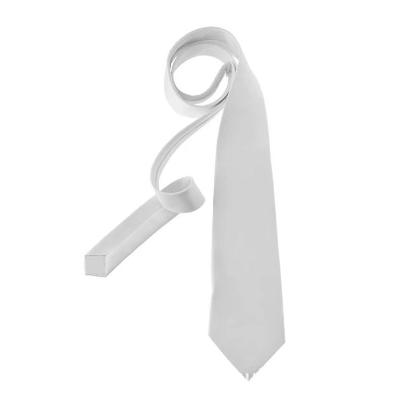 Sublimation Blank Tie For Men Solid Satin Polyester Necktie DIY Costume Men's Neckwear Tie For Wedding Party Father's Day