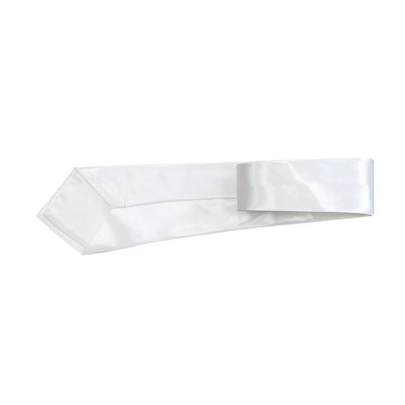 Sublimation Blank Tie For Men Solid Satin Polyester Necktie DIY Costume Men's Neckwear Tie For Wedding Party Father's Day
