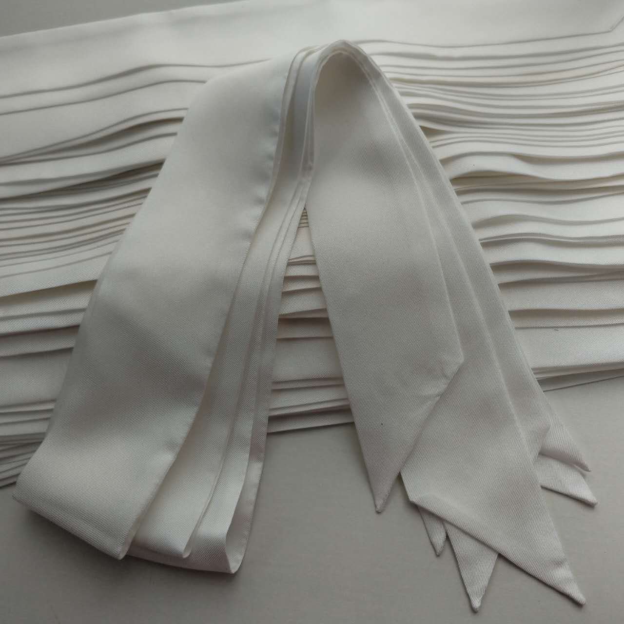IN STOCK Twill Silk Tie white silk hand made wide hot sale for painting/dyeing