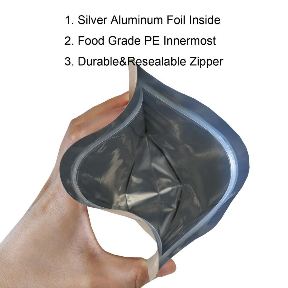Custom Printed Aluminum Foil Matcha Powder Coffee Tea Stand Up Kraft Paper Mylar Ziplock Pouch
