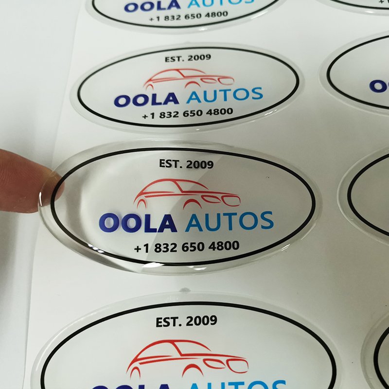 custom logo 3d epoxy transparent dome label stickers gel silicon epoxy resin label