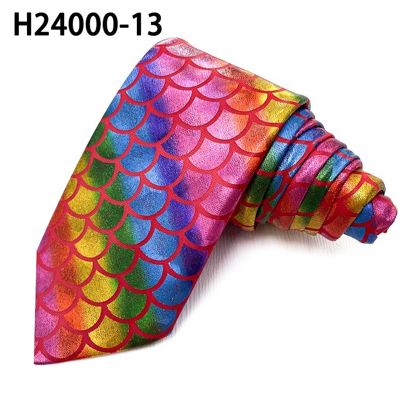 High quality wholesale design proveedores corbata coloridos custom printed ties cravatte-divertenti rainbow colorful necktie
