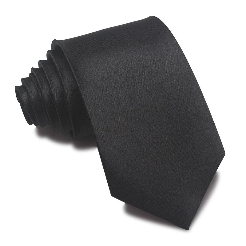 Men's 8CM polyester tie solid color tie monochrome business formal attire professional leisure wholesale