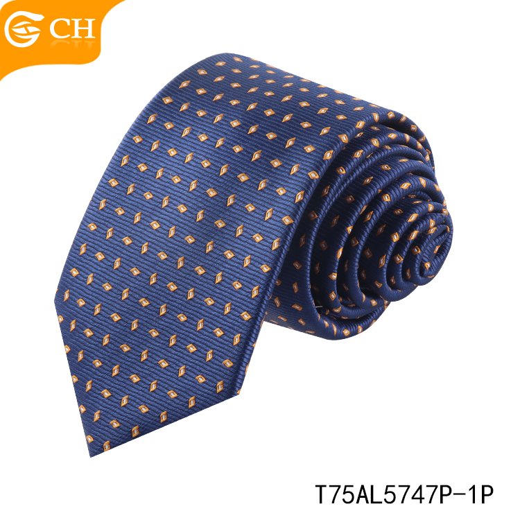 Good Quality Designer Long Blue Purple Floral Jacquard Necktie Woven Gift Set Navy Suit Custom Logo Mens Tie
