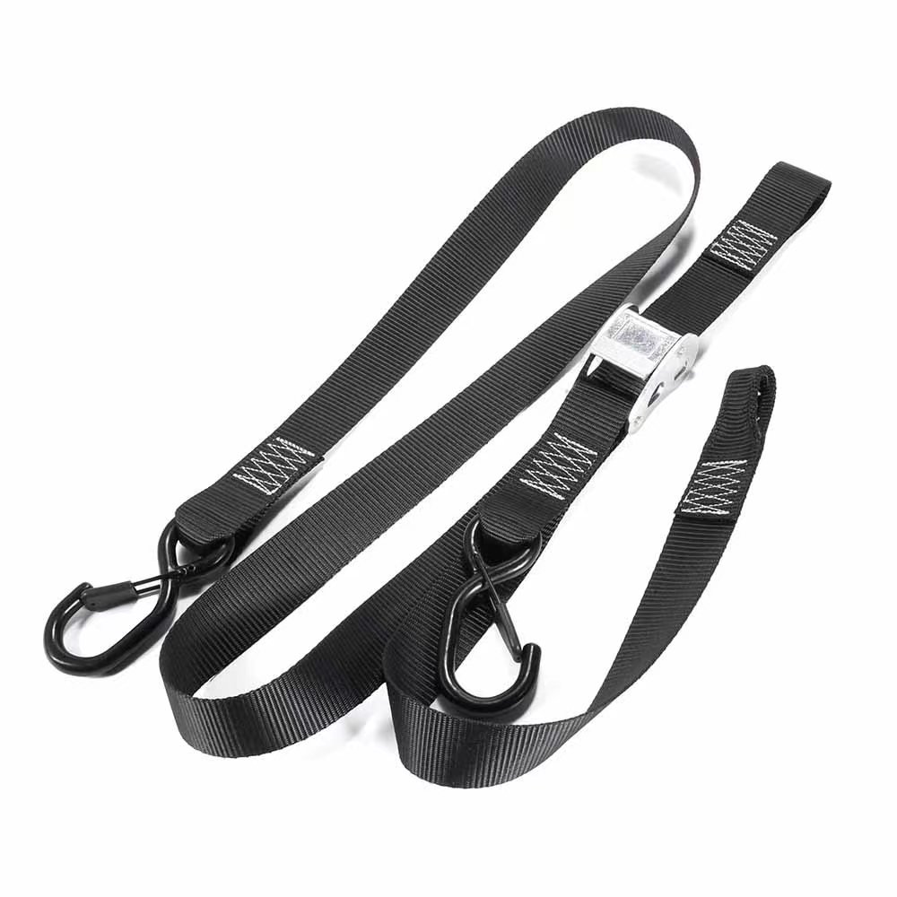 New Arrival 1.5 Inch Retractable Zinc Alloy Motorcycle Soft Loop Cam Buckle Tie Down Strap