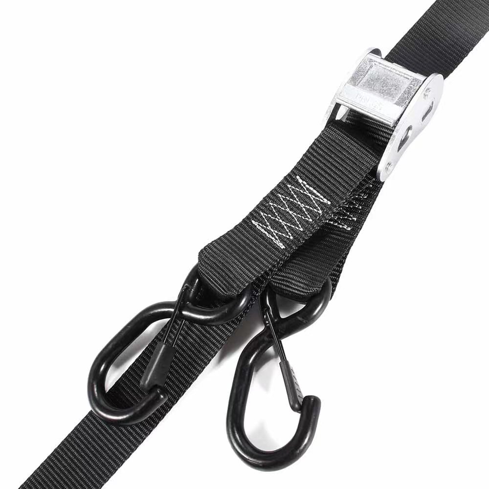 New Arrival 1.5 Inch Retractable Zinc Alloy Motorcycle Soft Loop Cam Buckle Tie Down Strap