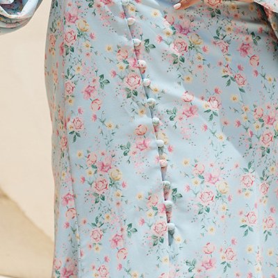 Women's Breathable Print Color Boat Neck Strapless Long Lantern Sleeve A Line Casual Dress