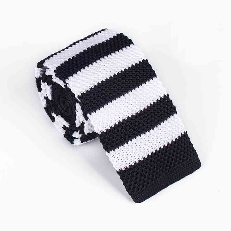 Wholesale 2024 New Design Sknitted Red Green Polyester Plain Classic Braided Tie Knitted Neck Tie Classic Braided Tie