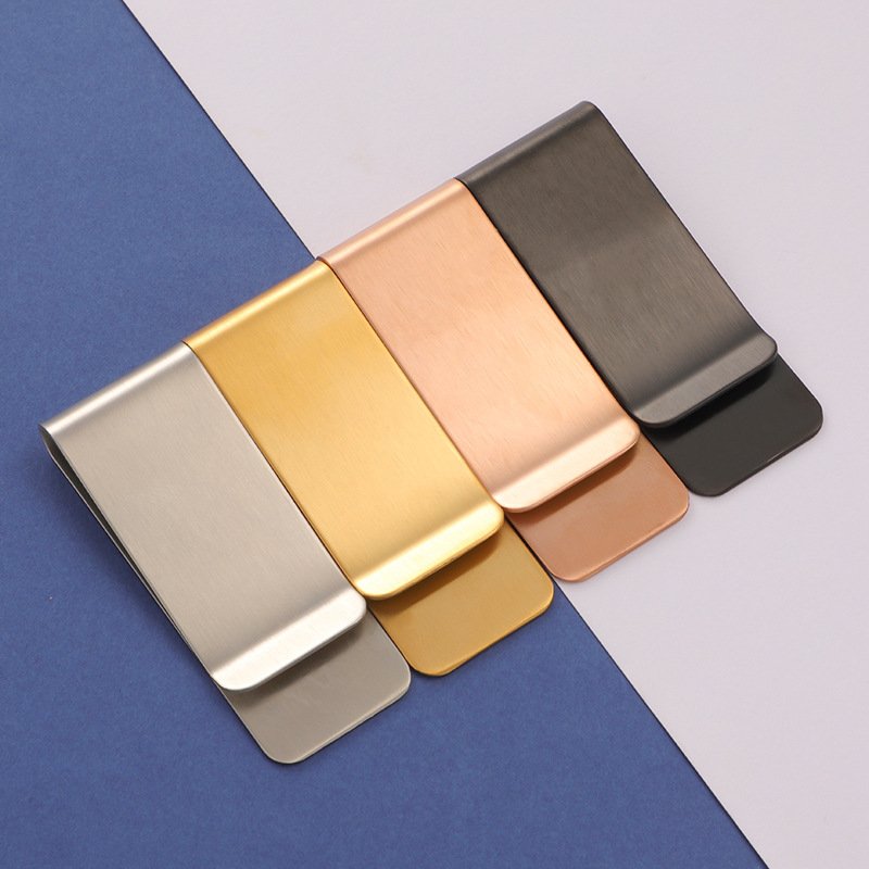 Fashion Custom Stainless Steel Polished Design Wholesale DIY Jewelry Men's Shirt Tie Clip Wallet Clip