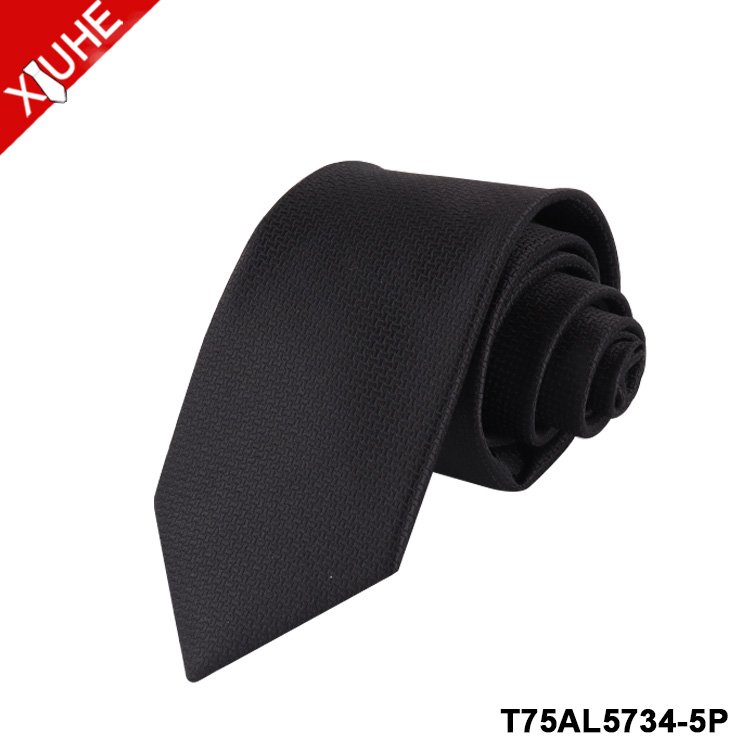 Cheap Silk Ties Formal Gray Solid Color Necktie Jacquard PolyesterCustom Mens Tie
