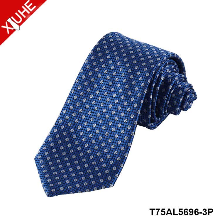 Cheap Silk Ties Formal Gray Solid Color Necktie Jacquard PolyesterCustom Mens Tie