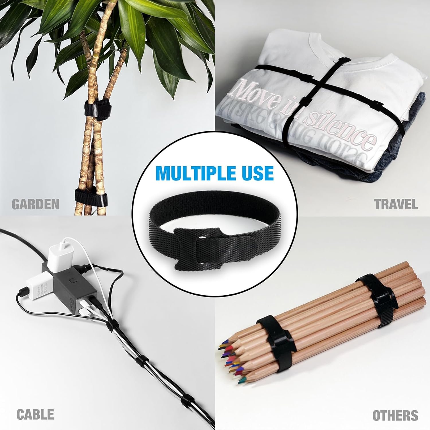 Cable Ties Factory High Quality Low Price Wholesale Reusable Data Office Desktop Cable Ties Adjustable Hook And Loop Cable Tie