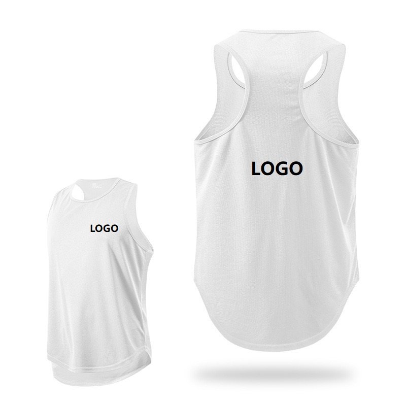 Custom Sportswear Men Sleeveless Gym Fitness Quick-dry Running Vest 100% Polyester Tank Top Activewear Men's Vests