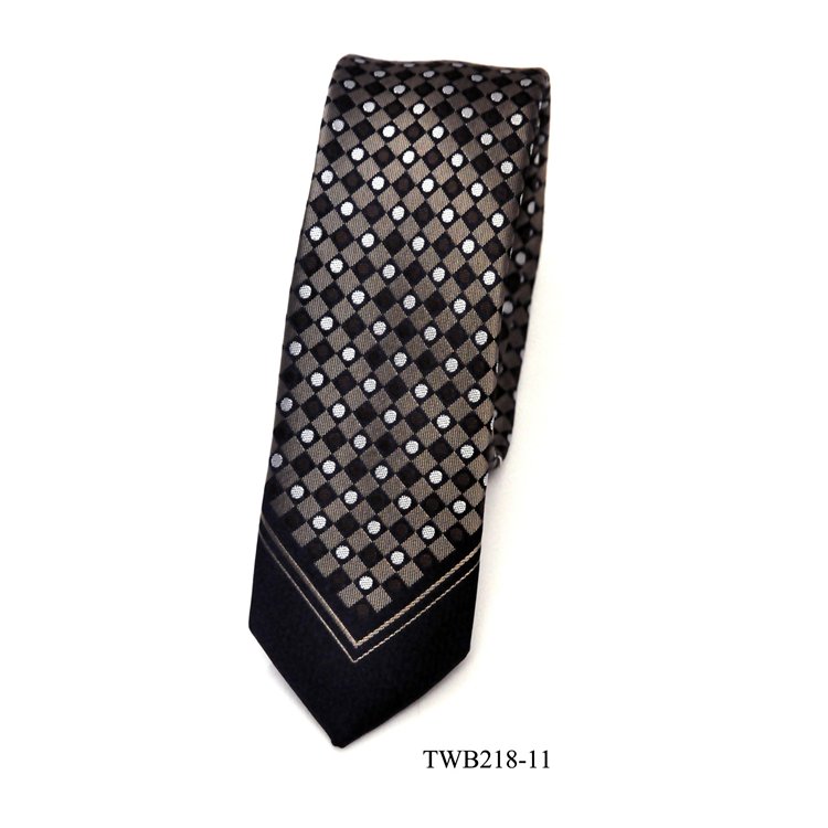 High quality formal wave point polyester tie for men