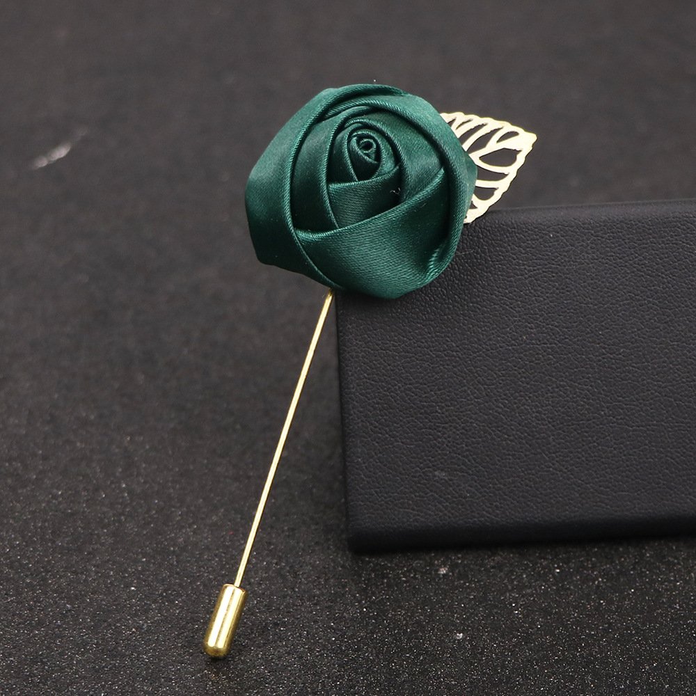 Flower corsage Red rose long pin men's and women's long pin bract one line pin all match brooch wholesale