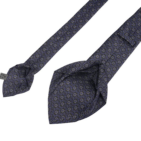 Geometric Neckties Custom Design Mens Printed 7 Fold Silk Tie