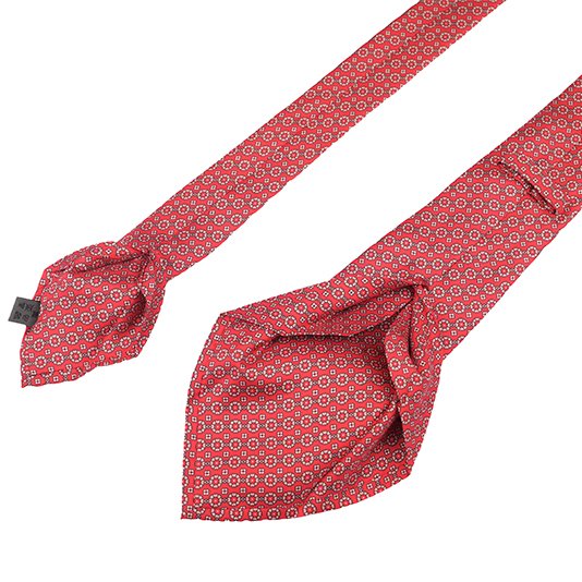 Geometric Neckties Custom Design Mens Printed 7 Fold Silk Tie