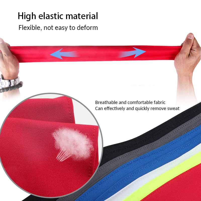 Solid Color Blank Plain Unisex Elastic Sweatband Wide Tennis Yoga Fitness Sports Running Non Slip Tie Headband