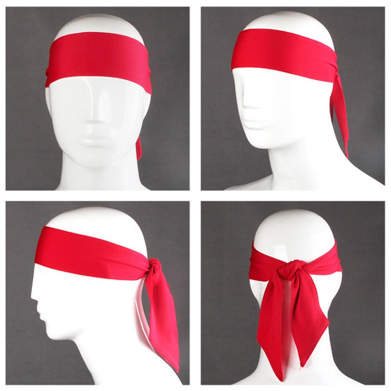 Solid Color Blank Plain Unisex Elastic Sweatband Wide Tennis Yoga Fitness Sports Running Non Slip Tie Headband